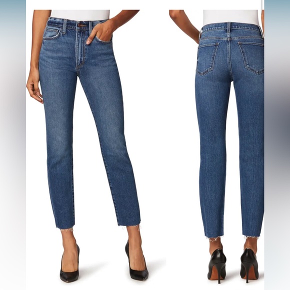 Joe's Jeans Jeans Joes Jeans Raw Hem High Rise Straight Ankle Jeans
